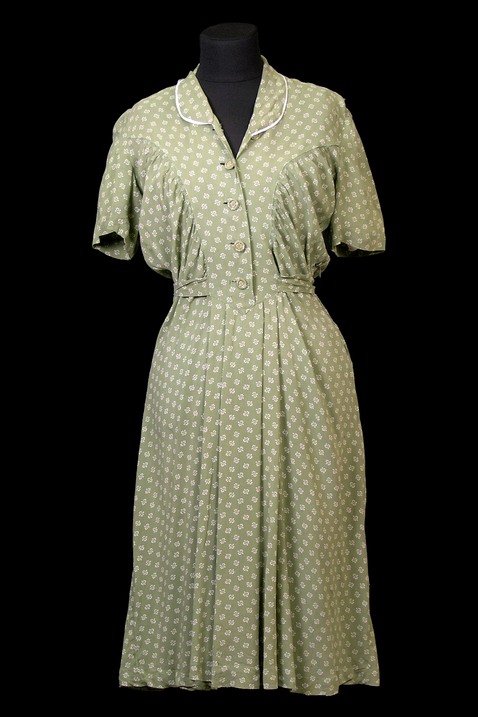 Grön klänningen från 1940-talet.